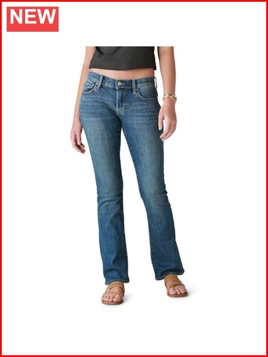 Denim - Mid Rise Bootcut Jeans Stretch 5-Pocket Casual Denim